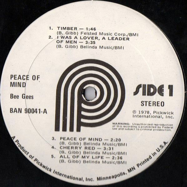 Bee Gees : Peace Of Mind (LP, Comp)