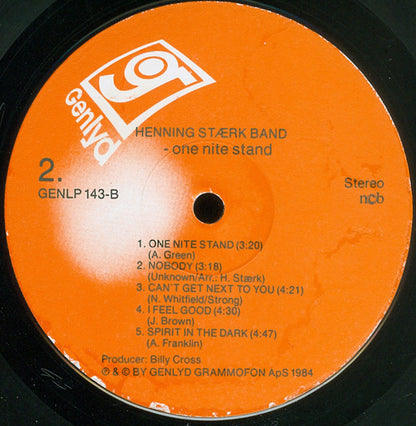 Henning Stærk Band : One Nite Stand (LP, Album)