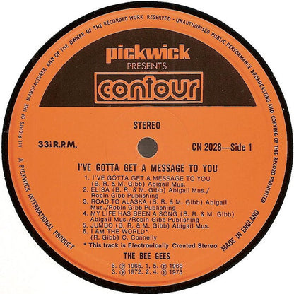 The Bee Gees* : I've Gotta Get A Message To You (LP, Album, Comp, RE)