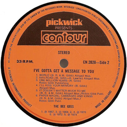 The Bee Gees* : I've Gotta Get A Message To You (LP, Album, Comp, RE)