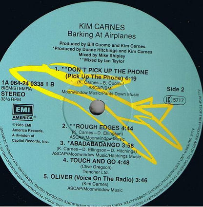 Kim Carnes : Barking At Airplanes (LP, Album)