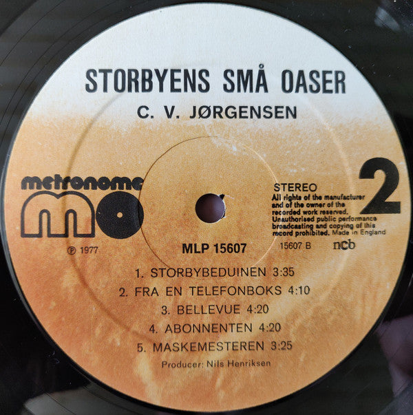 C. V. Jørgensen : Storbyens Små Oaser (LP, Album)