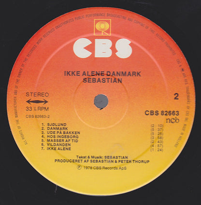 Sebastian (5) : Ikke Alene Danmark (Sange Og Musik Fra Filmen Du Er Ikke Alene) (LP, Album)