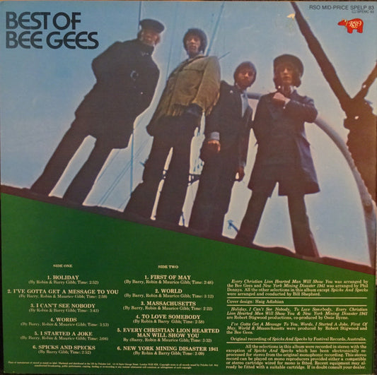 Bee Gees : Best Of Bee Gees (LP, Comp)