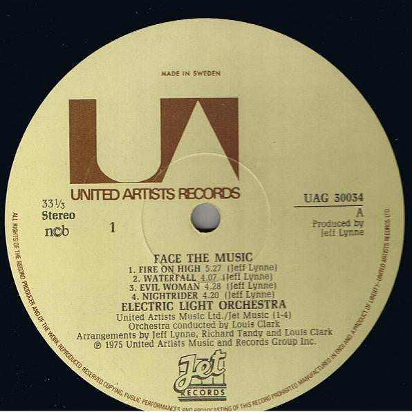Electric Light Orchestra : Face The Music (LP, Album)