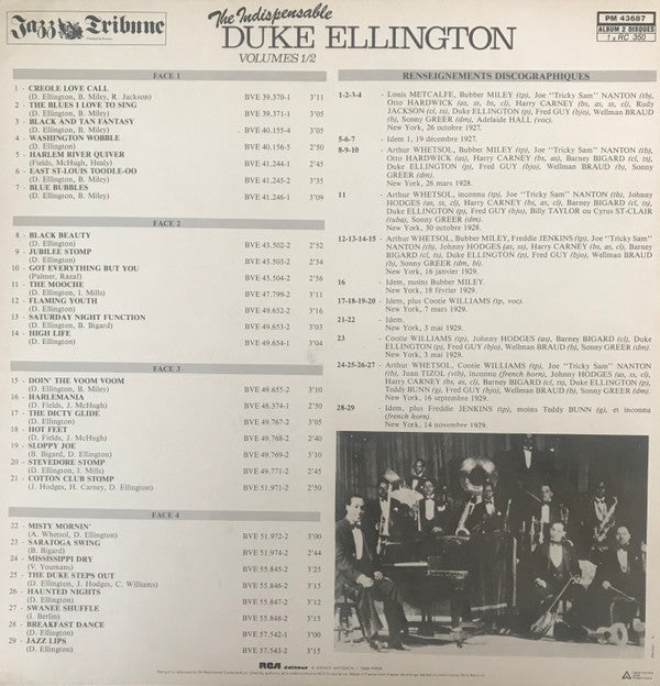 Duke Ellington : The Indispensable Volumes 1/2 (2xLP, Comp)