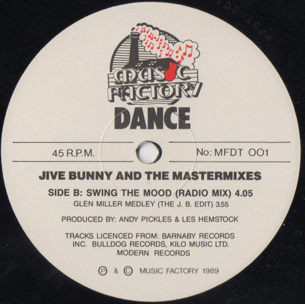 Jive Bunny And The Mastermixers : Swing The Mood (12", Single, EMI)