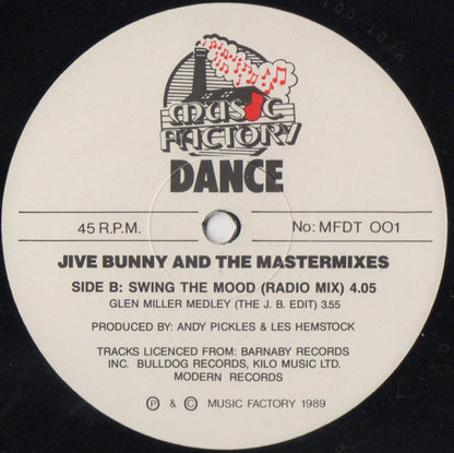 Jive Bunny And The Mastermixers : Swing The Mood (12", Single, EMI)