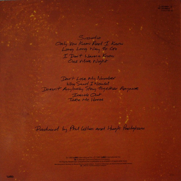 Phil Collins : No Jacket Required (LP, Album)