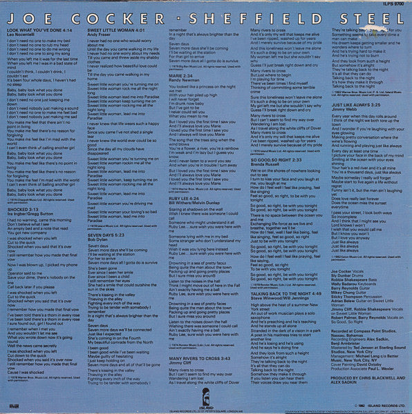 Joe Cocker : Sheffield Steel (LP, Album)