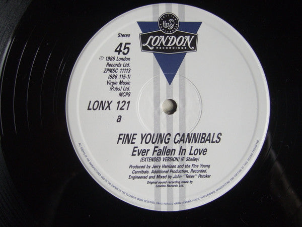 Fine Young Cannibals : Ever Fallen In Love (12", Single, Cov)