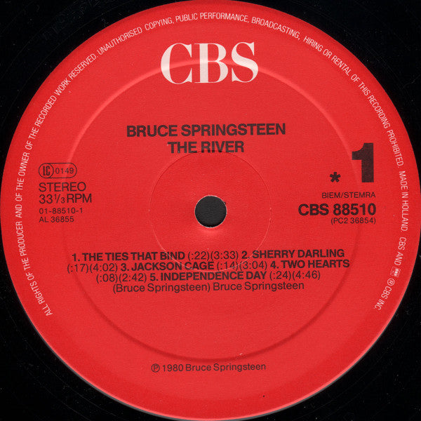 Bruce Springsteen : The River (2xLP, Album, M/Print, RE, Red)