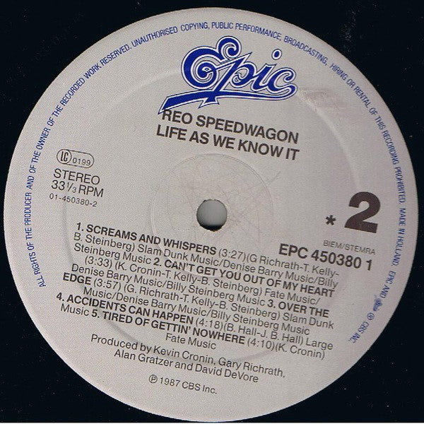 REO Speedwagon : Life As We Know It (LP, Album)