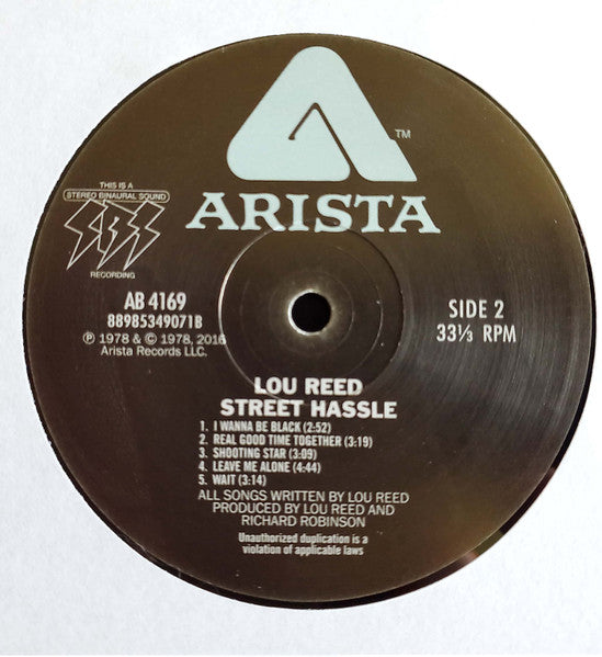 Lou Reed : Street Hassle (LP, Album, RE, RM, MPO)
