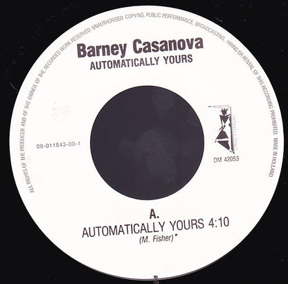 Barney Casanova : Automatically Yours (7")