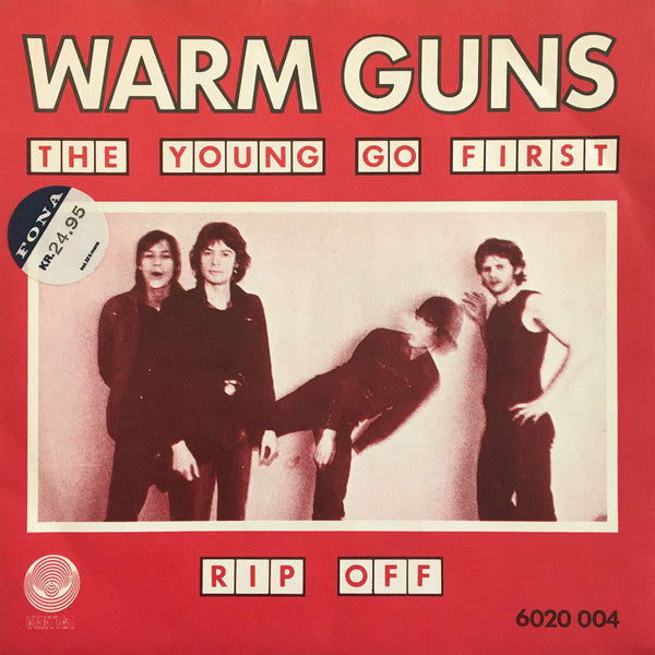 Warm Guns : The Young Go First (7", Single, Red)