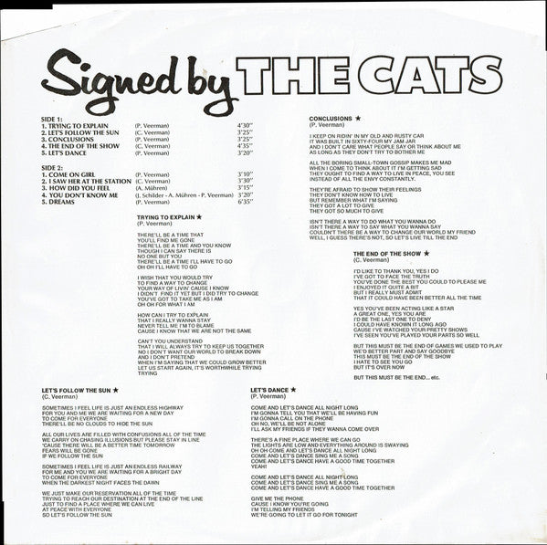 The Cats : Signed By The Cats (LP)