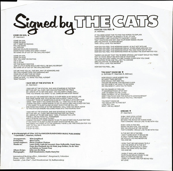 The Cats : Signed By The Cats (LP)