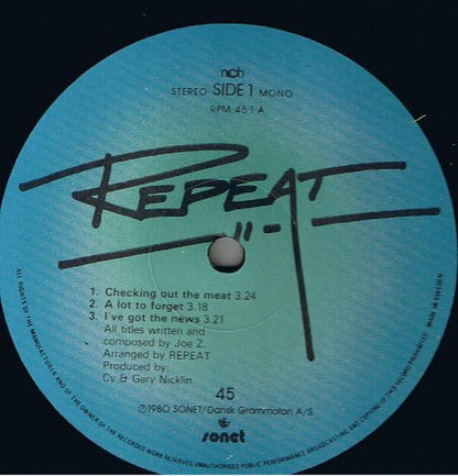 Repeat Repeat (2) : Repeat Repeat (LP, MiniAlbum)