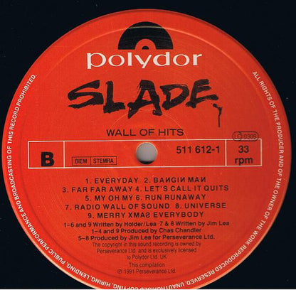 Slade : Wall Of Hits (LP, Comp)