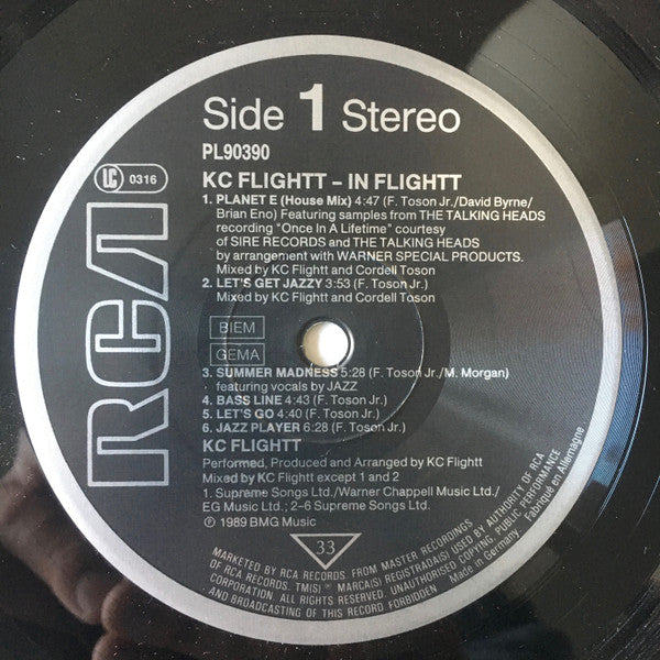 KC Flightt : In Flightt (LP, Album)