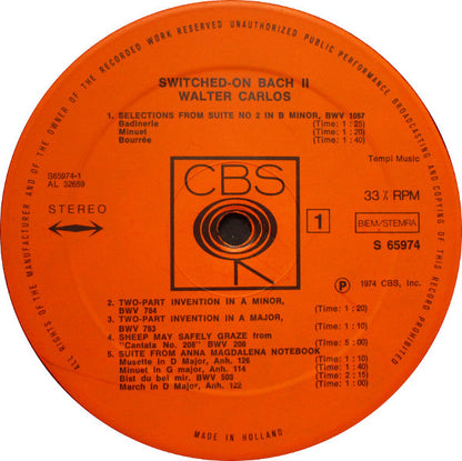 Walter Carlos : Switched-On Bach II (LP, Album)