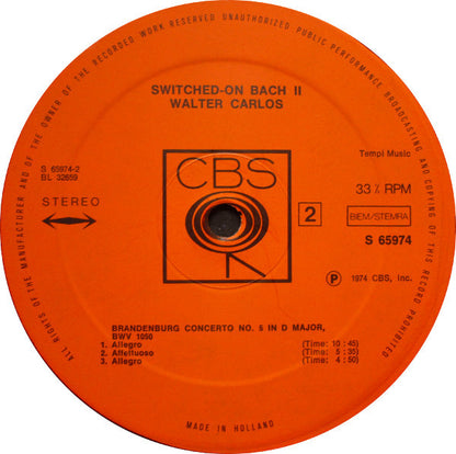 Walter Carlos : Switched-On Bach II (LP, Album)