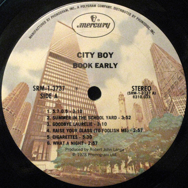 City Boy : Book Early (LP, Album, Pit)