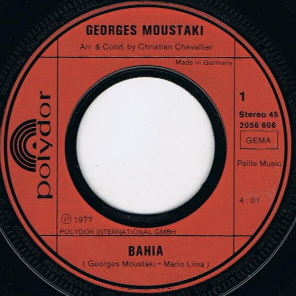 Georges Moustaki : Bahia / Cantique (7", Single)