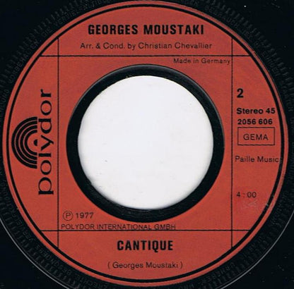 Georges Moustaki : Bahia / Cantique (7", Single)
