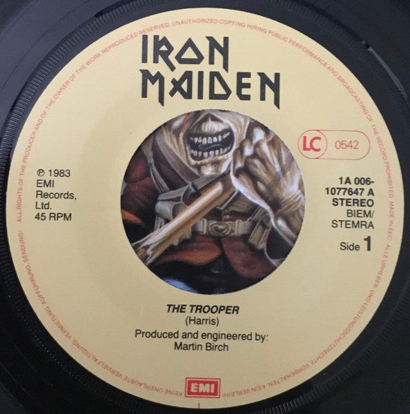 Iron Maiden : The Trooper (7", Single)