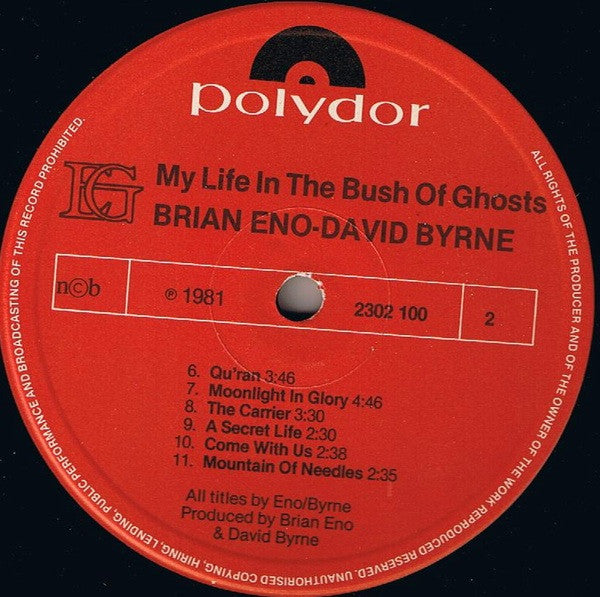 Brian Eno - David Byrne : My Life In The Bush Of Ghosts (LP, Album)