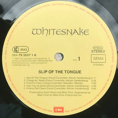 Whitesnake : Slip Of The Tongue (LP, Album)