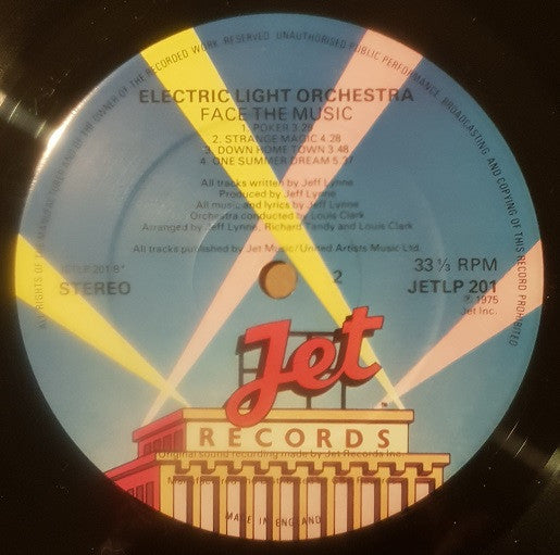 Electric Light Orchestra : Face The Music (LP, Album, RE)