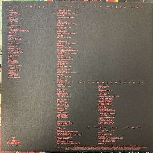 David Bowie : Young Americans (LP, Album, Ltd, RE, RM, RP, Gol)
