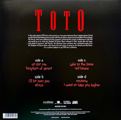 Toto : Live At Montreux 1991 (2xLP, Album, Ltd, RE, 180)