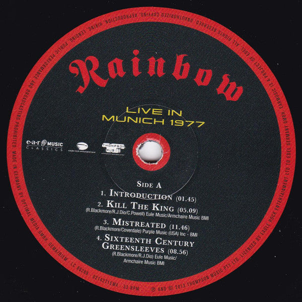 Rainbow : Live In Munich 1977 (2xLP, 180 + LP, S/Sided, Etch, 180 + Ltd, RE)