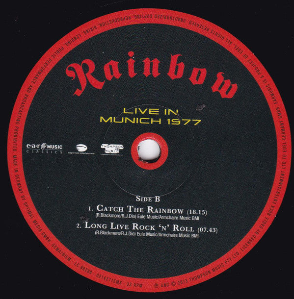 Rainbow : Live In Munich 1977 (2xLP, 180 + LP, S/Sided, Etch, 180 + Ltd, RE)