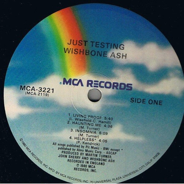 Wishbone Ash : Just Testing (LP, Album, Glo)
