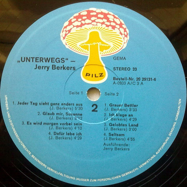 Jerry Berkers : Unterwegs (LP, Album)