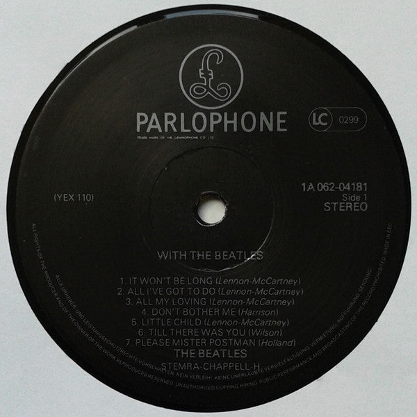 The Beatles : With The Beatles (LP, Album, RE, Lab)