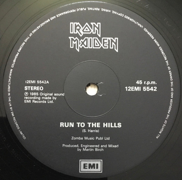 Iron Maiden : Run To The Hills (Live) (12")