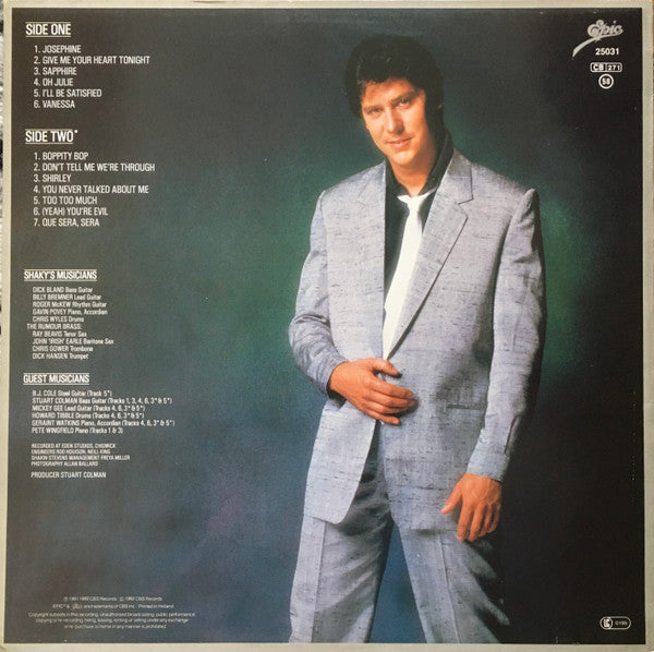 Shakin' Stevens : Give Me Your Heart Tonight (LP, Album)