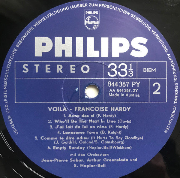 Françoise Hardy : Voilà (LP, Comp, Gat)