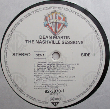 Dean Martin : The Nashville Sessions (LP, Album)