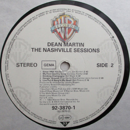 Dean Martin : The Nashville Sessions (LP, Album)