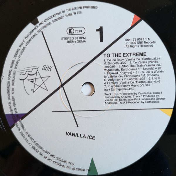 Vanilla Ice : To The Extreme (LP, Album)