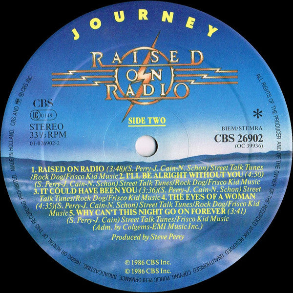 Journey : Raised On Radio (LP, Album)