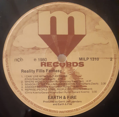 Earth & Fire* : Reality Fills Fantasy (LP, Album)