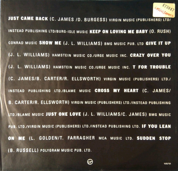Colin James (2) : Sudden Stop (LP, Album)